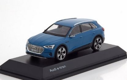 Picture of Audi E-Tron Model 1:43 Scale in Antigua Blue