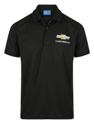 Picture of Chevrolet Mens Polo Shirt Performance in Black