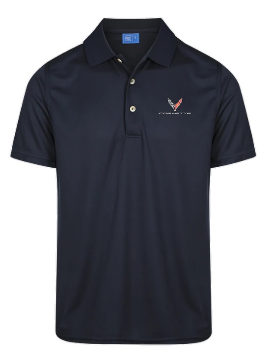 Picture of Corvette Mens Polo Shirt Navy