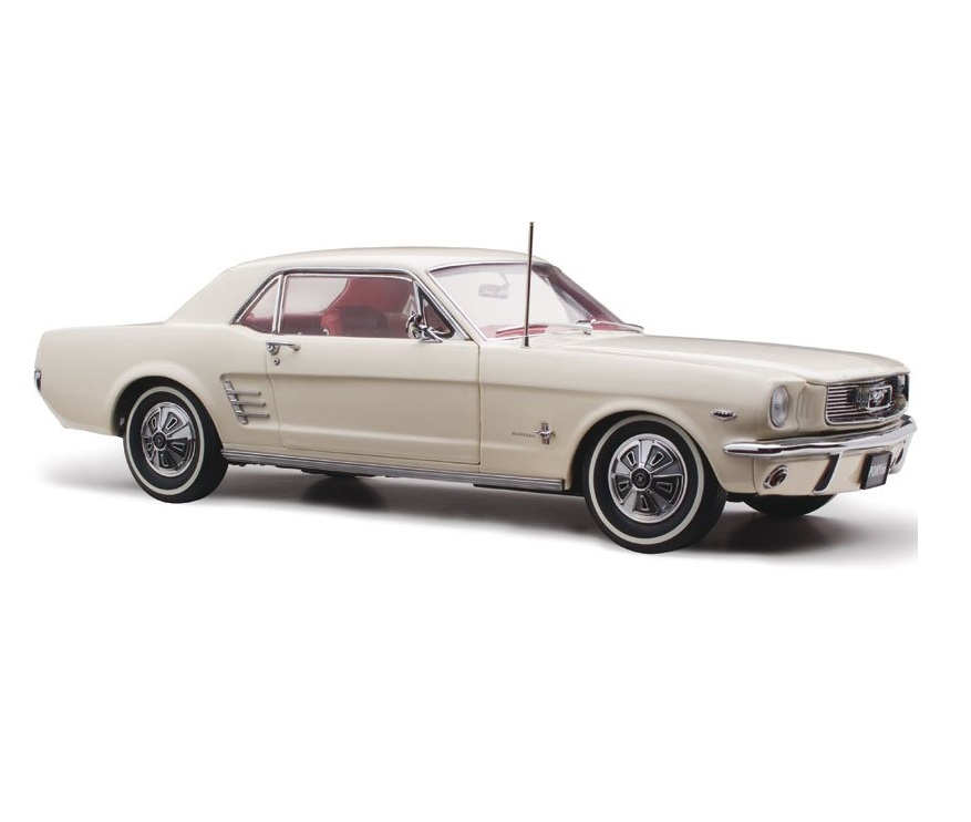 Picture of Ford 1966 Pony Mustang Model 1:18 Scale in Wimbledon White