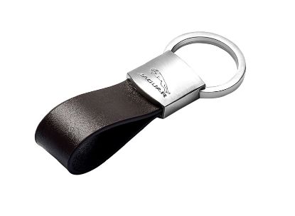 Picture of Jaguar Leather Loop Keyring in Black