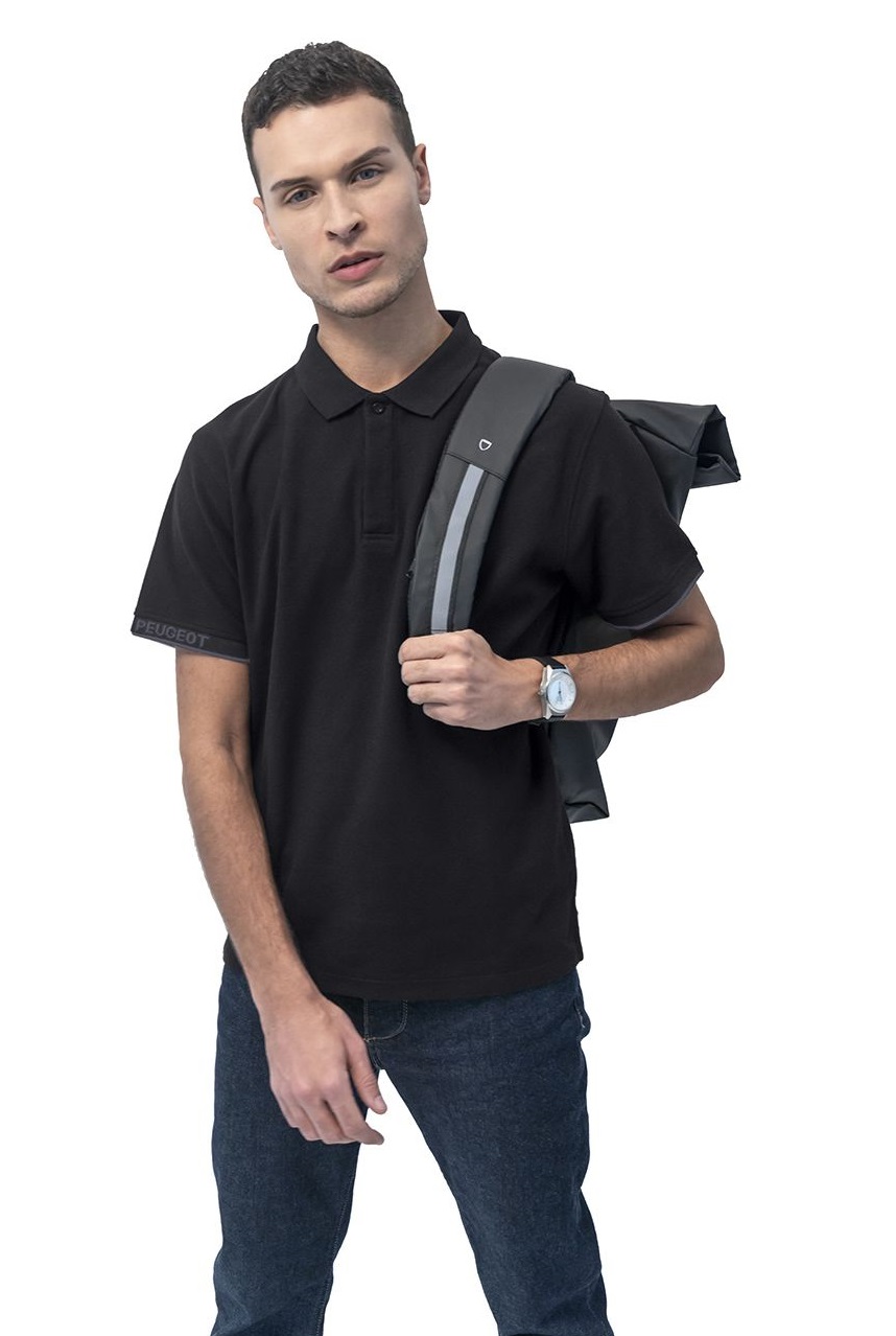 Picture of Peugeot Mens Arudy Polo Shirt in Black