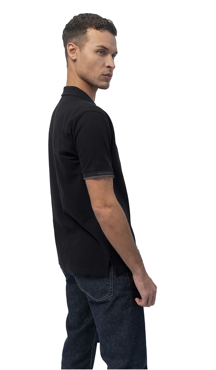 Picture of Peugeot Mens Arudy Polo Shirt in Black