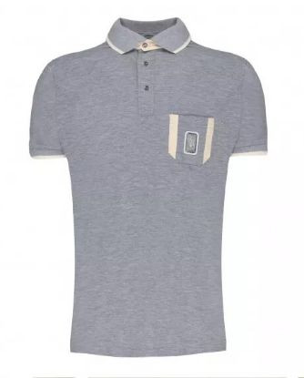 Picture of Maserati Classic Mens Polo Shirt in Grey XL