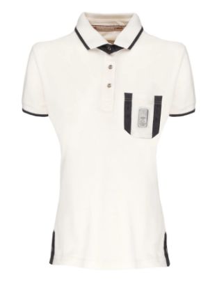 Picture of Maserati Womens White Polo Shirt in Large