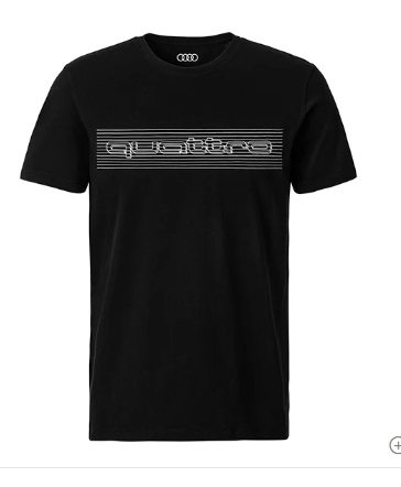 Picture of Audi 'Quattro' Mens T-Shirt in Black