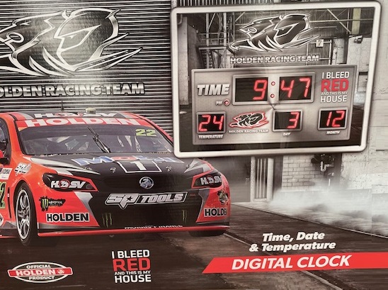 Picture of Holden HRT Garage Digital Wall Clock