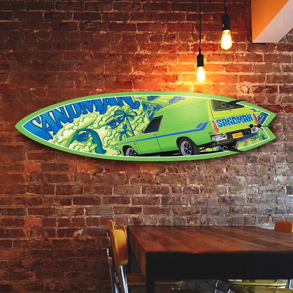 Picture of Surfboard in Holden Sandman Green Design