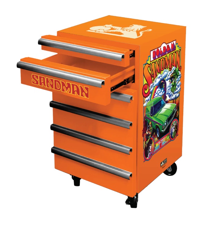 Picture of Bar Fridge Tool Chest in Sandman Design Orange