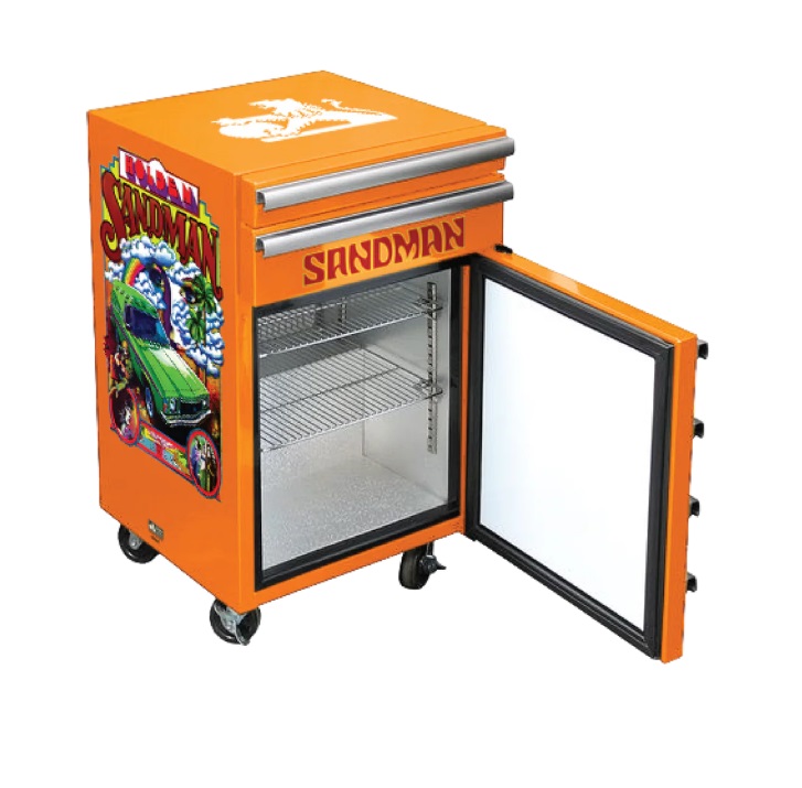 Picture of Bar Fridge Tool Chest in Sandman Design Orange