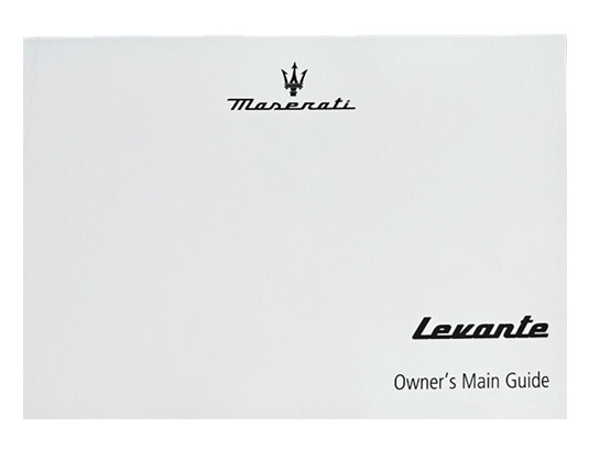 Picture of Owners Guide Book Maserati Levante